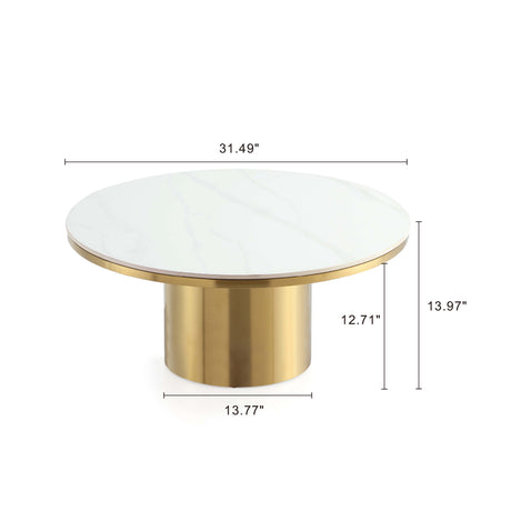 Glenn Coffee Table and End Table in Gold (set of 2) - Ornate Home