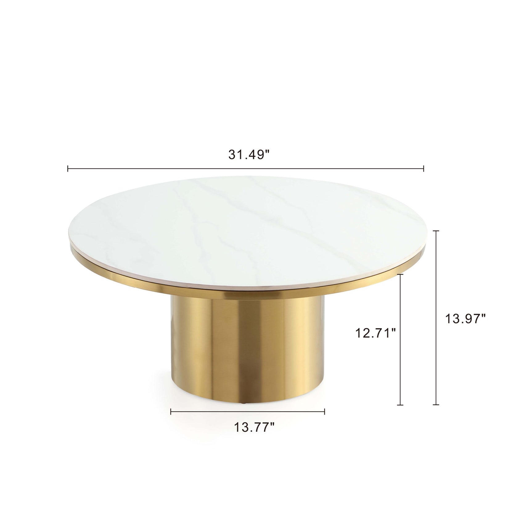 Glenn Coffee Table in Gold - Ornate Home