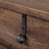 Glenn Dark Brown/Black Wood 4 Drawer Console Table - Ornate Home