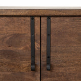 Glenn Dark Brown/Black Wood Frame 6 Drawer, 2 Door Cabinet Sideboard - Ornate Home