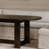 Glenn Dark Brown Oval Dining Table - Ornate Home
