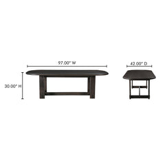 Glenn Dark Brown Oval Dining Table - Ornate Home