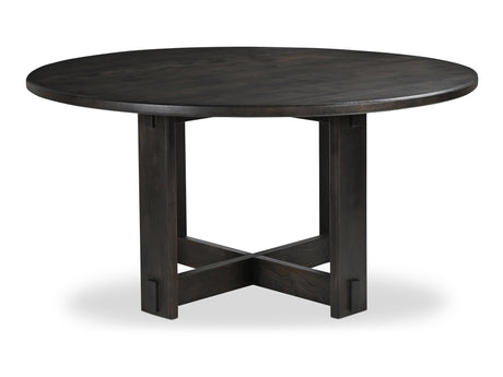 Glenn Dark Brown Round Dining Table - Ornate Home