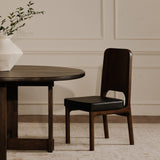 Glenn Dark Brown Round Dining Table - Ornate Home