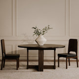 Glenn Dark Brown Round Dining Table - Ornate Home