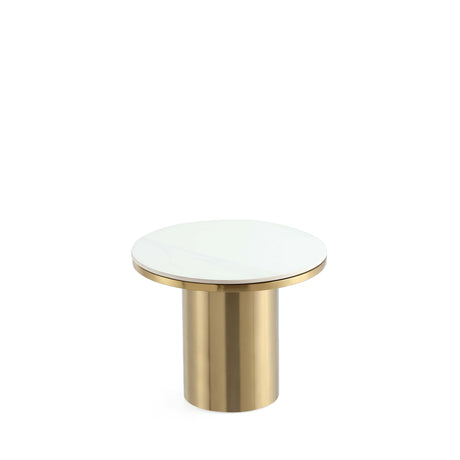 Glenn End Table in Gold - Ornate Home