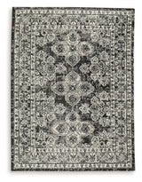 Glennisman Black/Gray/Ivory Large Rug - Ornate Home