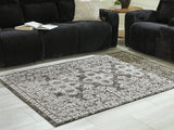 Glennisman Black/Gray/Ivory Large Rug - Ornate Home