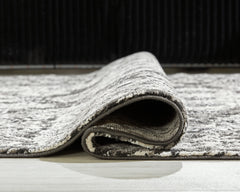 Glennisman Black/Gray/Ivory Large Rug - Ornate Home