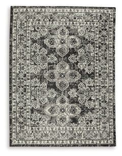 Glennisman Black/Gray/Ivory Medium Rug - Ornate Home