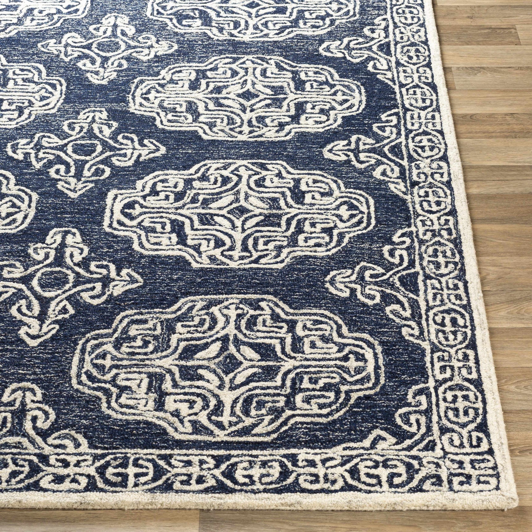 Glenoma Blue Regency Wool Rug - Ornate Home