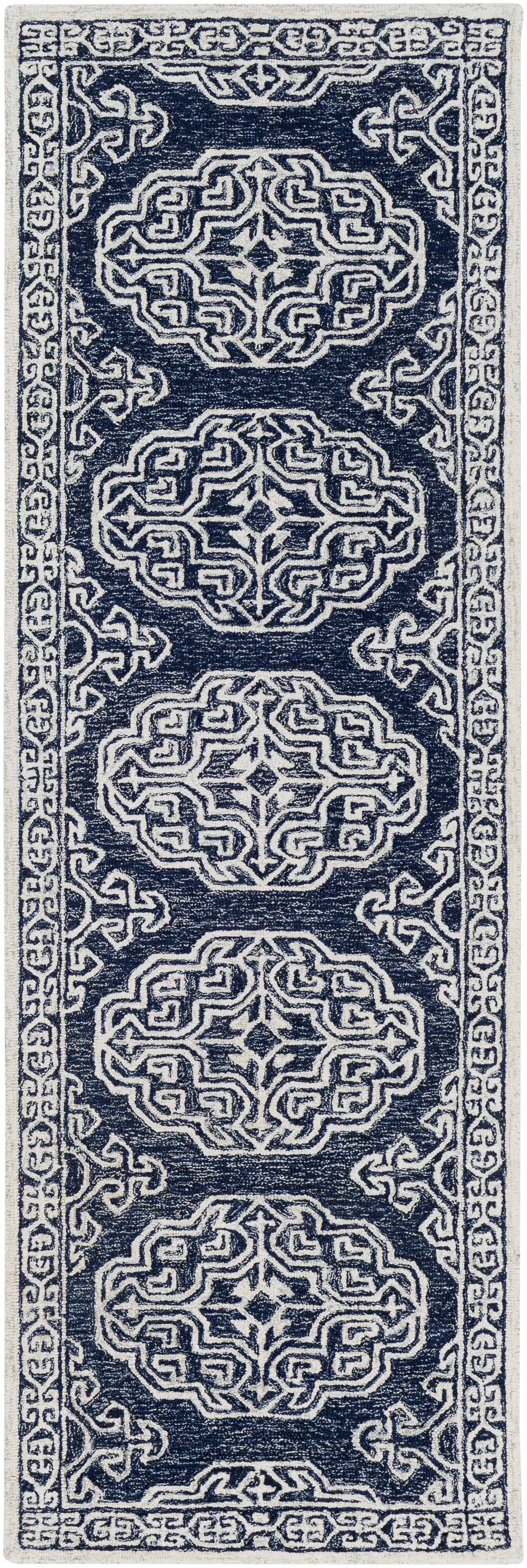 Glenoma Blue Regency Wool Rug - Ornate Home