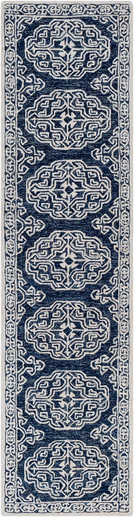 Glenoma Blue Regency Wool Rug - Ornate Home