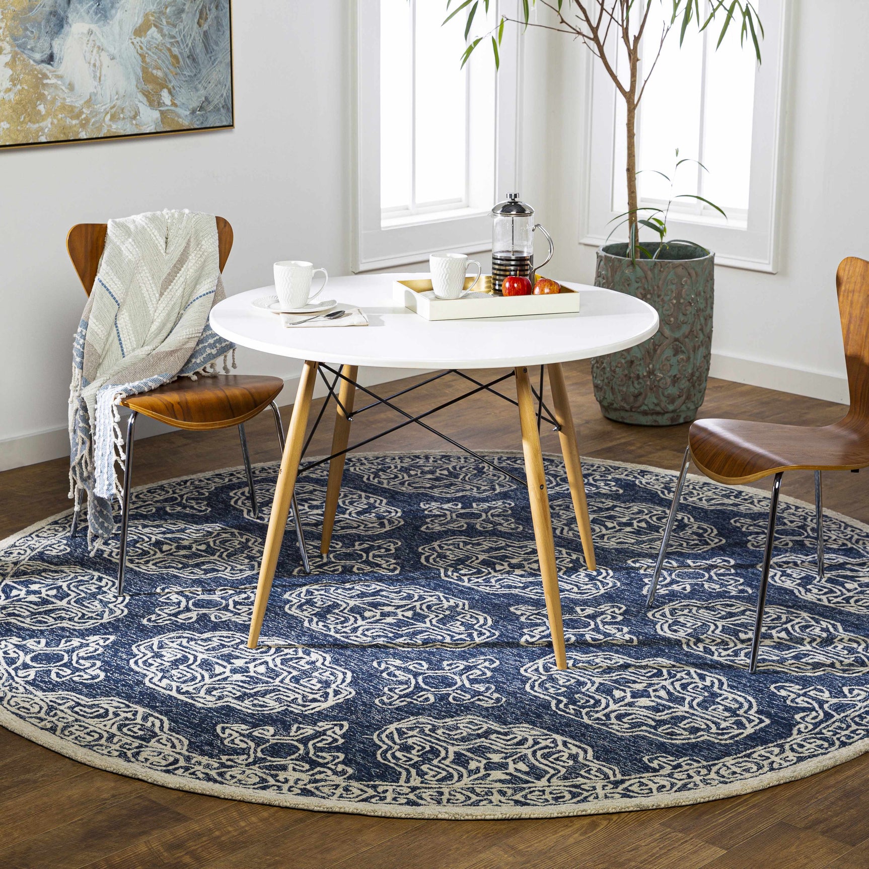Glenoma Blue Regency Wool Rug - Ornate Home
