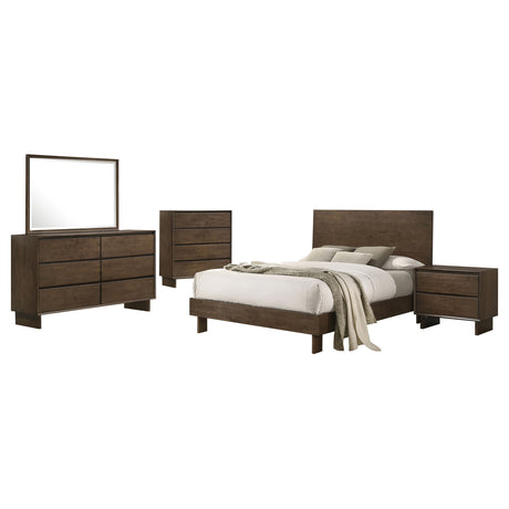 Glenwood Warm Brown 5-piece Queen Bedroom Set - Ornate Home