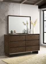 Glenwood Warm Brown Dresser and Mirror - Ornate Home