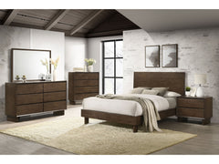 Glenwood Warm Brown  Eastern King 5-piece Bedroom Set - Ornate Home