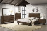 Glenwood Warm Brown Eastern King Panel Bed - Ornate Home