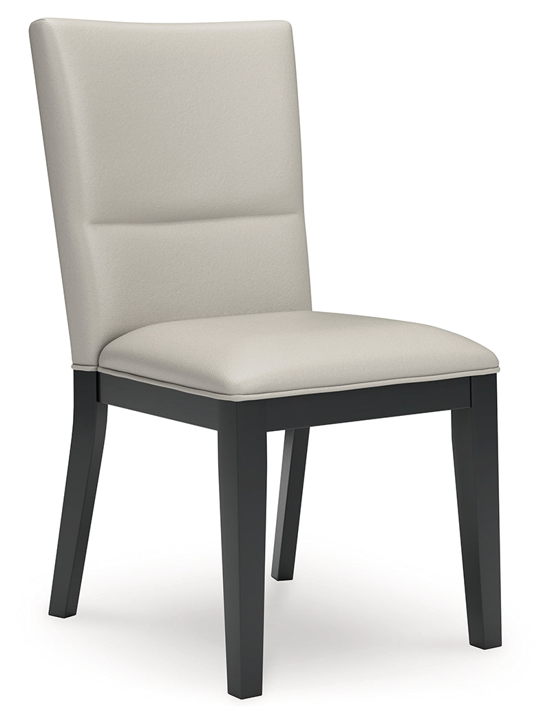 Glinari Taupe/Black Dining Chair (Set of  2) (Online Special Price) - Ornate Home