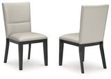 Glinari Taupe/Black Dining Chair (Set of  2) (Online Special Price) - Ornate Home