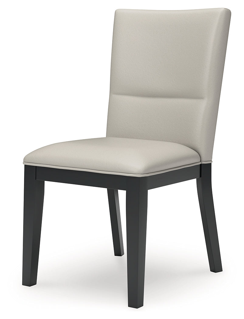 Glinari Taupe/Black Dining Chair (Set of  2) (Online Special Price) - Ornate Home