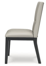Glinari Taupe/Black Dining Chair (Set of  2) (Online Special Price) - Ornate Home
