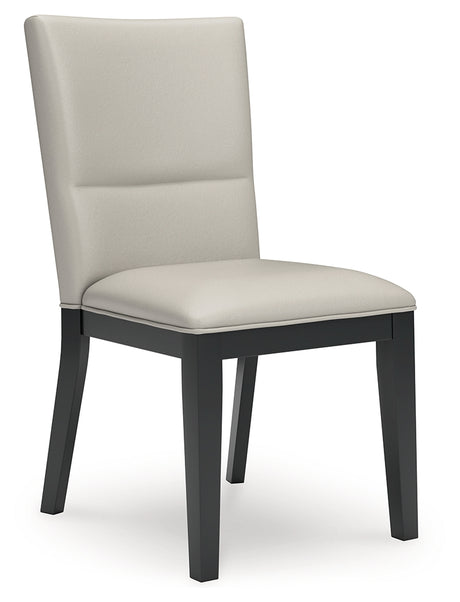 Glinari Taupe/Black Dining Chair (Set of  2) - Ornate Home