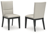 Glinari Taupe/Black Dining Chair (Set of  2) - Ornate Home