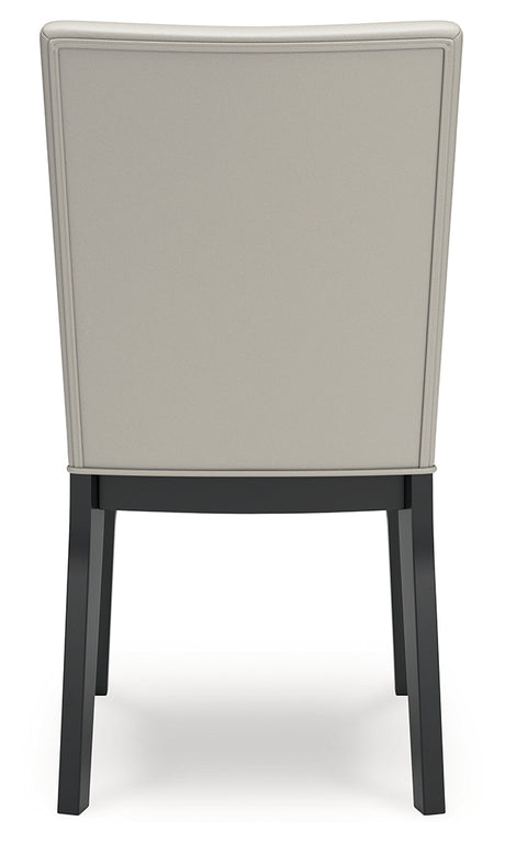 Glinari Taupe/Black Dining Chair (Set of  2) - Ornate Home