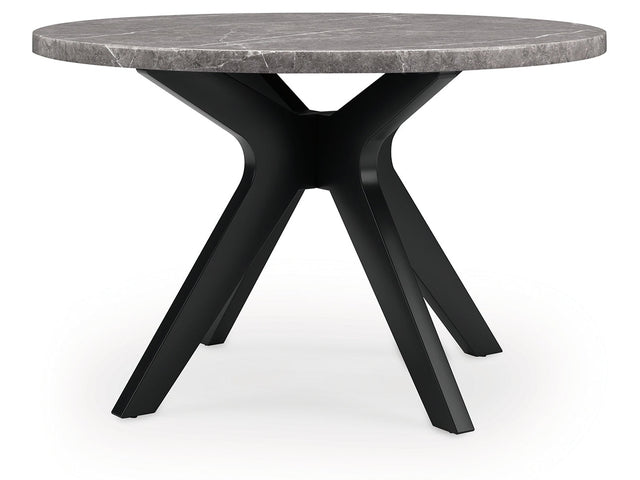 Glinari Taupe/Black Dining Table - Ornate Home