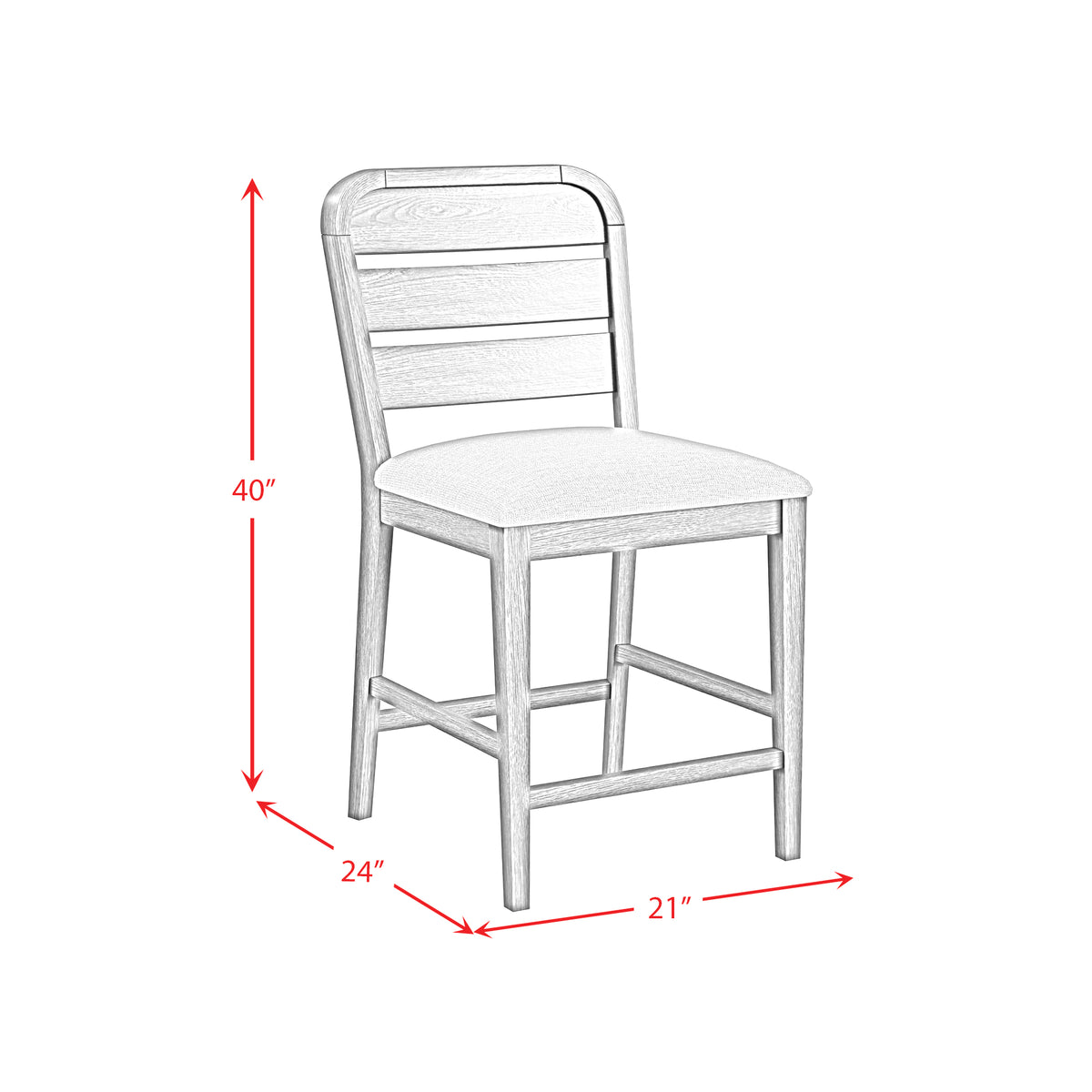 Glinda Brown 7-Piece Counter Height Dining Set with Table, Four Chairs & Two UPH Chairs - Ornate Home