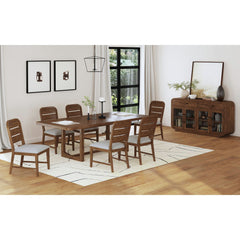 Glinda Brown 7-Piece Standard Height Dining Set with Table & Six Chairs - Ornate Home