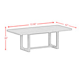 Glinda Brown Dining Table with 18" Leaf - Ornate Home