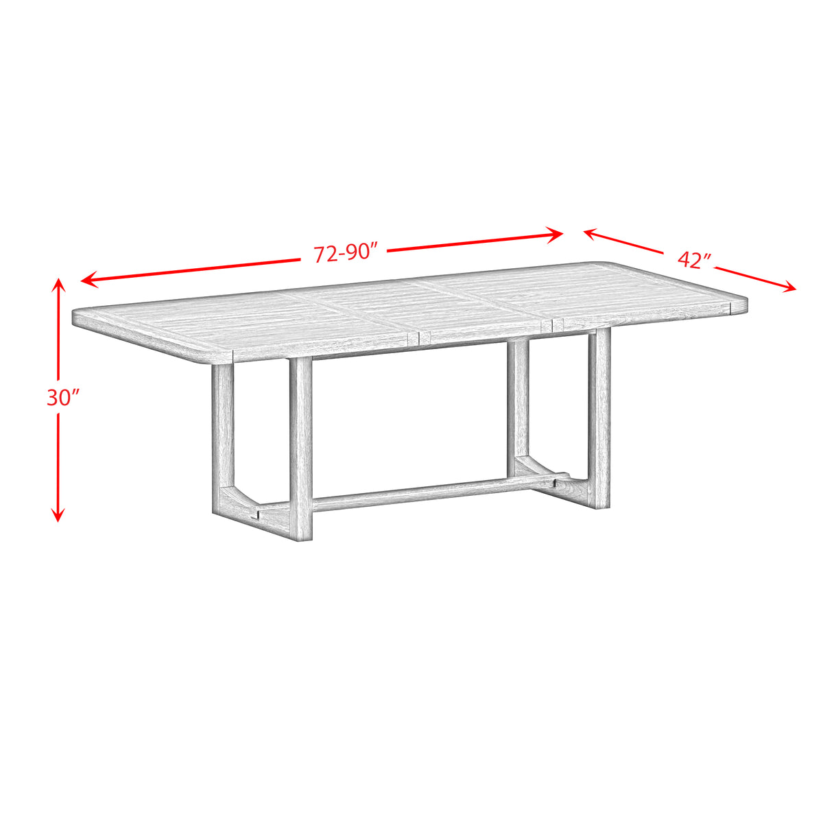 Glinda Brown Dining Table with 18" Leaf - Ornate Home