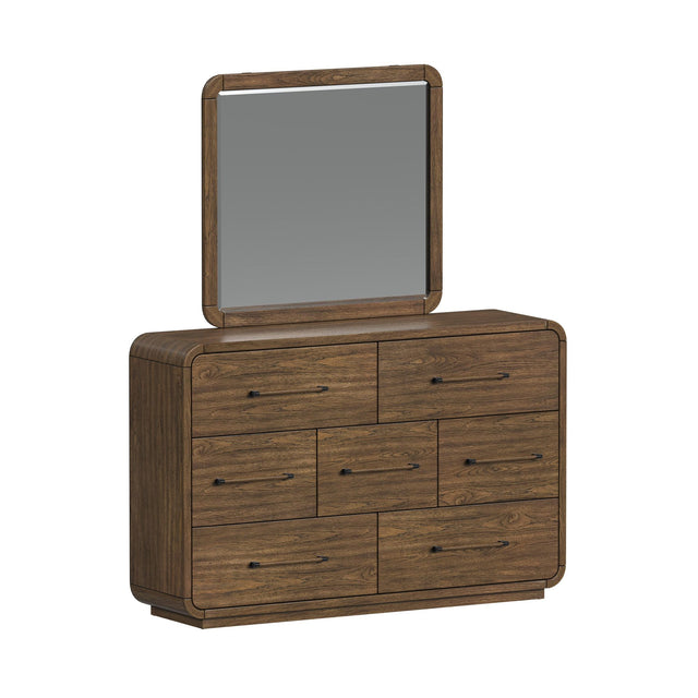 Glinda Brown Dresser & Mirror Set - Ornate Home