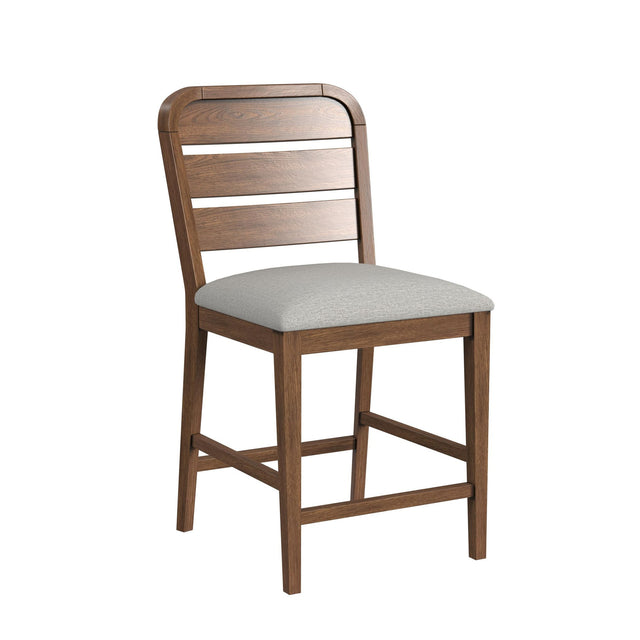 Glinda Brown/Light Grey Counter Chair (Set of 2) - Ornate Home
