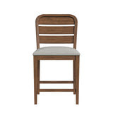 Glinda Brown/Light Grey Counter Chair (Set of 2) - Ornate Home
