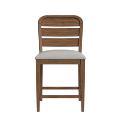 Glinda Brown/Light Grey Counter Chair (Set of 2) - Ornate Home