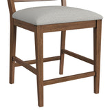 Glinda Brown/Light Grey Counter Chair (Set of 2) - Ornate Home