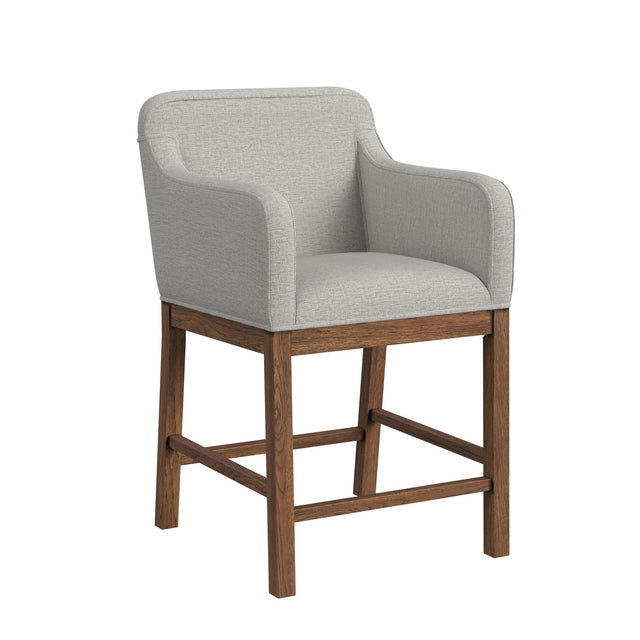 Glinda Brown/Light Grey UPH Counter Chair (Set of 2) - Ornate Home