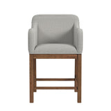 Glinda Brown/Light Grey UPH Counter Chair (Set of 2) - Ornate Home