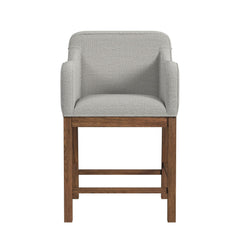 Glinda Brown/Light Grey UPH Counter Chair (Set of 2) - Ornate Home