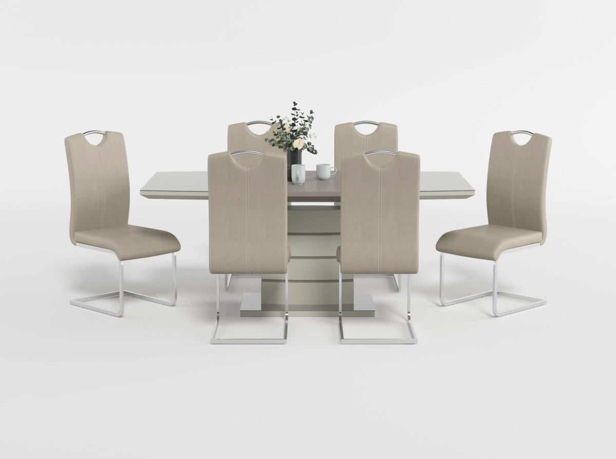 Glissand Beige Side Chair - Ornate Home