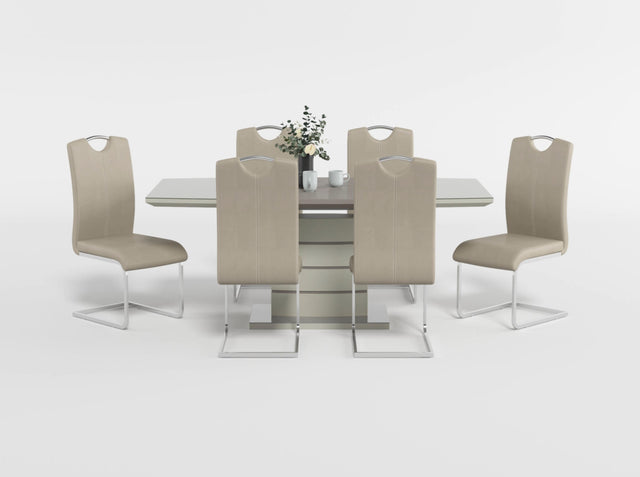 Glissand Beige Side Chair - Ornate Home