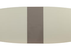 Glissand High Gloss White/Gray-Taupe 7-Piece Dining Table Set - Ornate Home