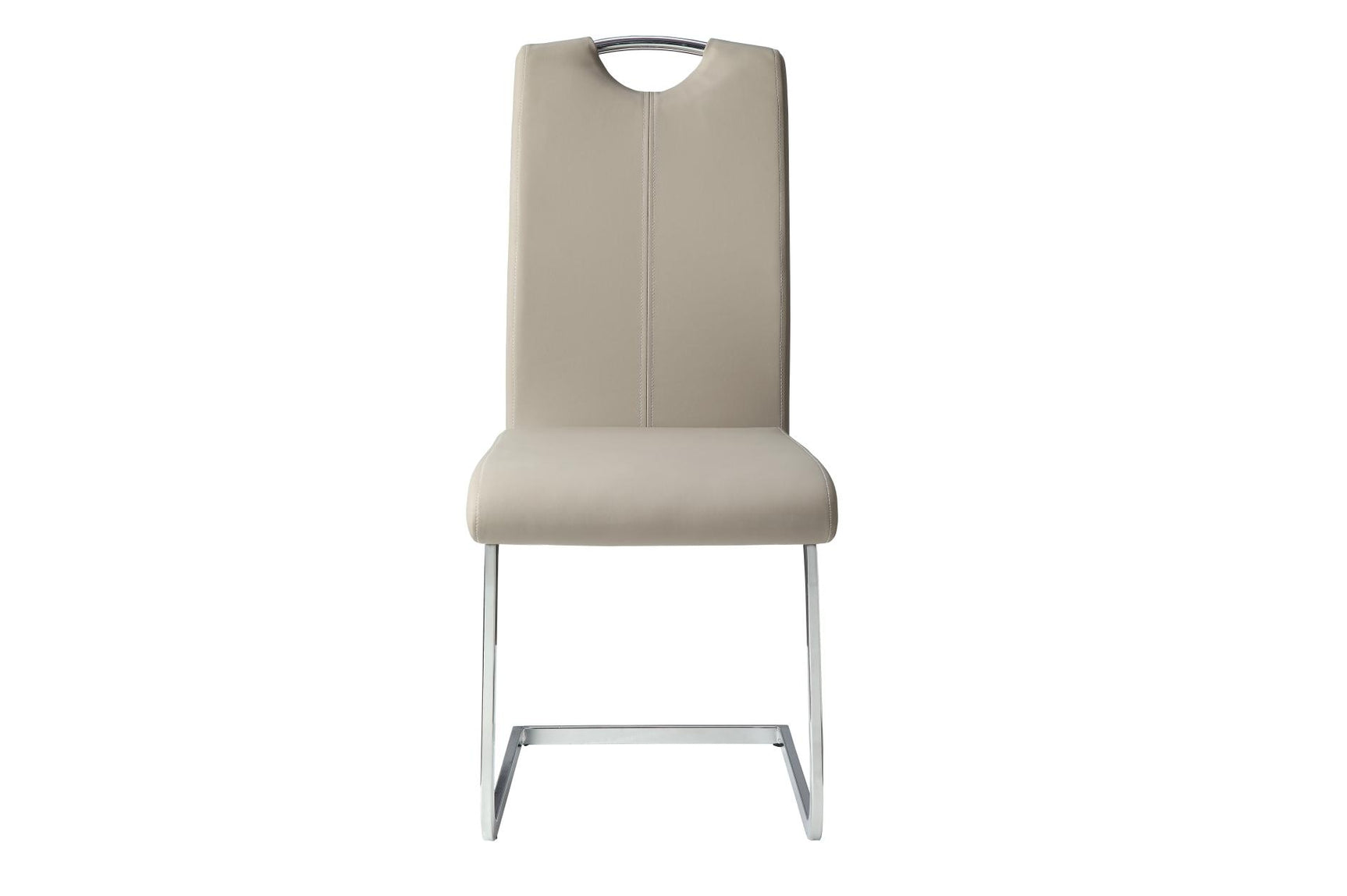 Glissand High Gloss White/Gray-Taupe 7-Piece Dining Table Set - Ornate Home