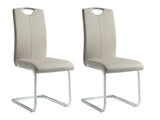 Glissand Taupe Side Chair (Set of 2) - Ornate Home