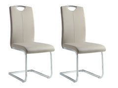 Glissand Taupe Side Chair (Set of 2) - Ornate Home