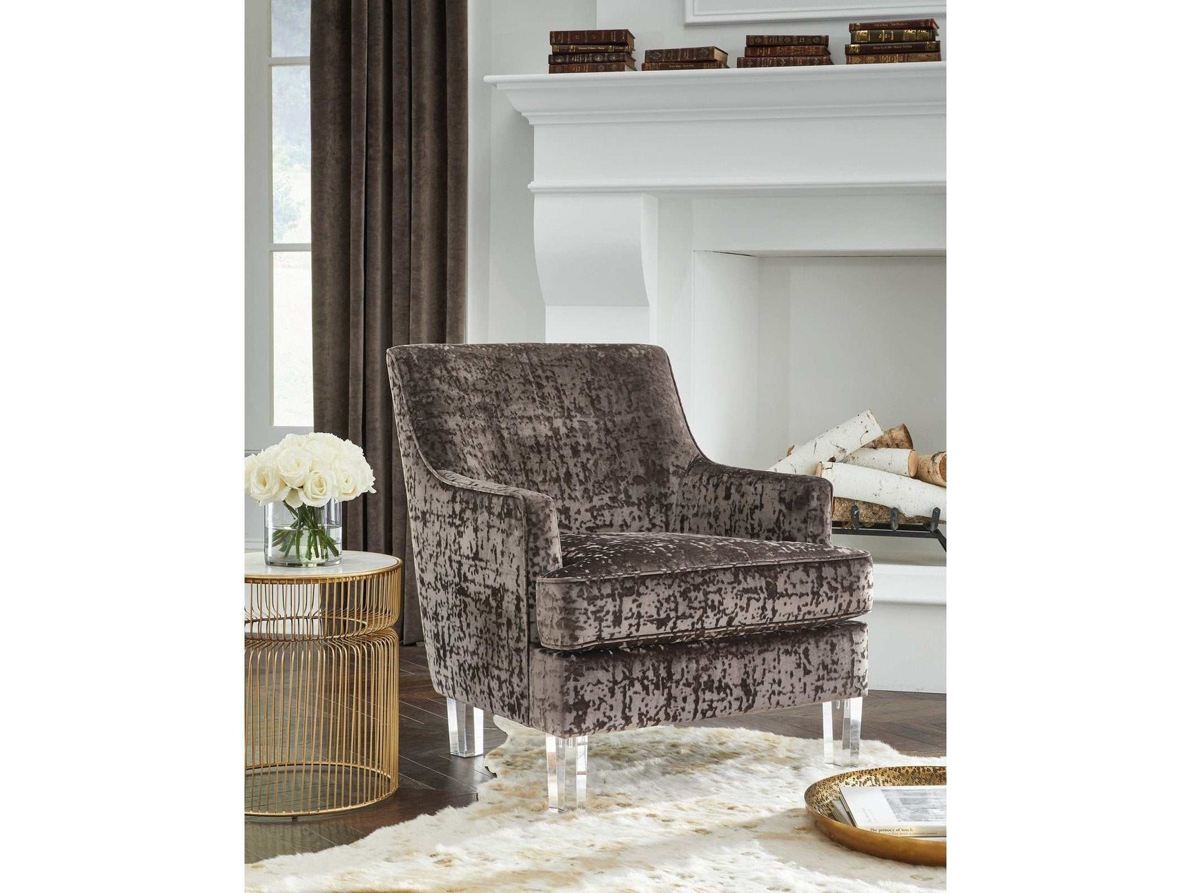 Gloriann Charcoal Accent Chair (Online Special Price) - Ornate Home