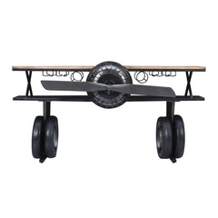 Glory Days Brown/Black Maverick Vintage Bi-Plane Console Bar - Ornate Home